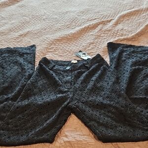 Uniq,NWT,Black Crocheted Pants,Small